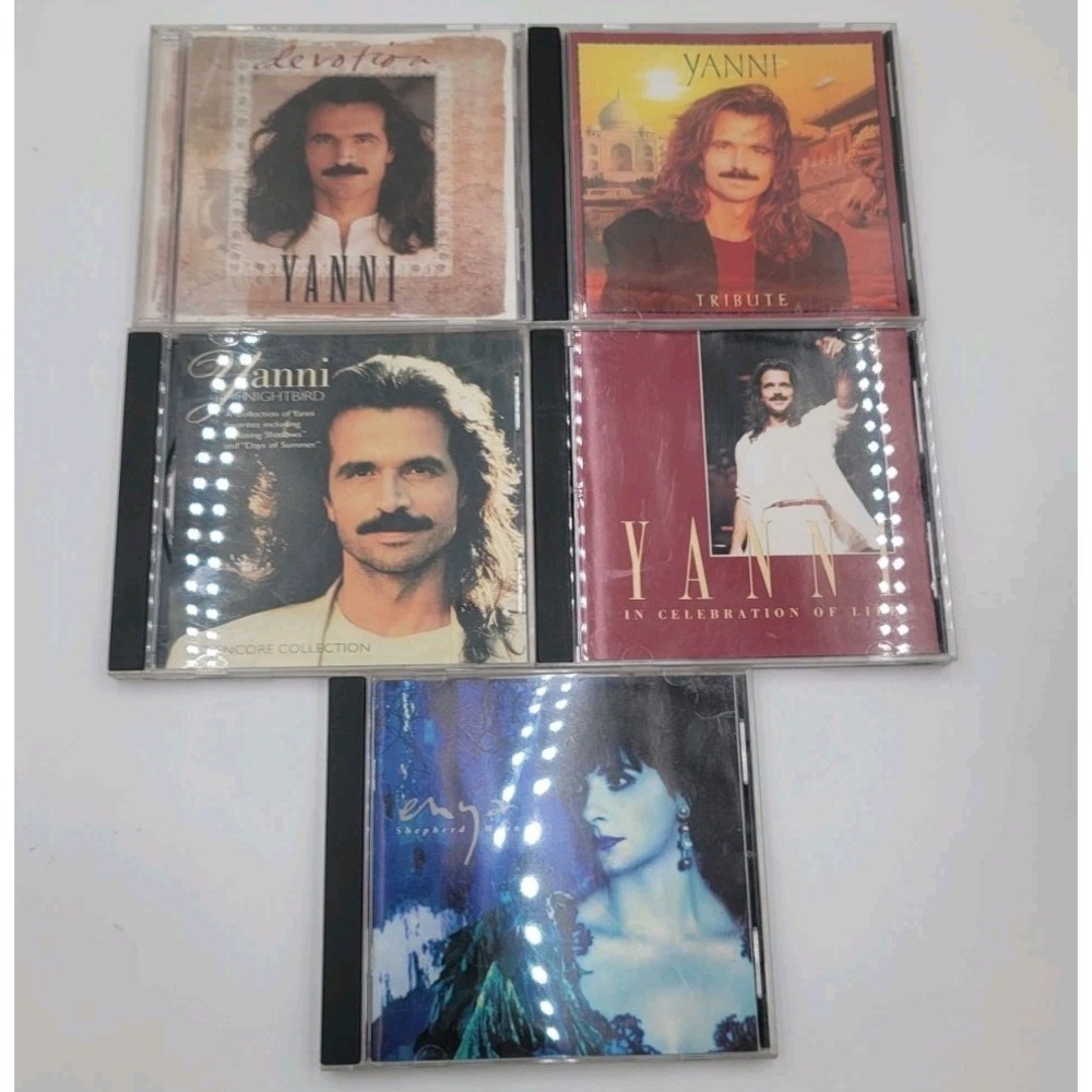 Lot of 5 CD's by Yanni & Enya Devotion Tribute Celebration Encore Shepherd Moons